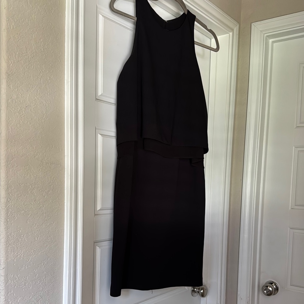 Betsey Johnson Black Halter Tiered Cocktail Dress